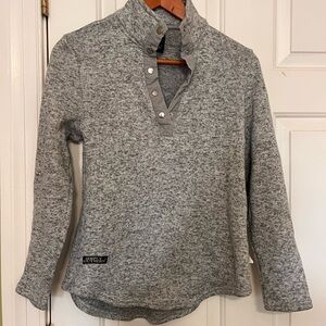 Simply Southern Gray 1/4 button up Pullover